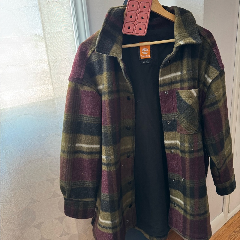 Timberland Plaid Women’s Wool Shirt Jacket